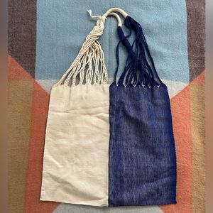 Oaxaca | Mexican Tote Bag | Two-Tone Cream and Blue Women's Bag
